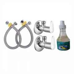 Fastgear Stainless Steel Silver Chrome Finish Bathroom Faucet Set, FG2260