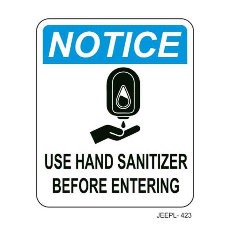Jeepl Notice Use Hand Sanitizer Sticker, jeepl-423