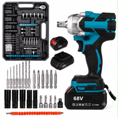 Okasta Flixo 68V 350Nm Cast Iron & Copper Cordless Impact Wrench with Bits
