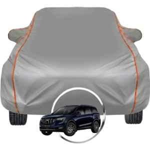 Allextreme Polyester Grey Piping Car Cover with Triple Stitched Reflective Piping for Mahindra XUV 700 & 7XO Fits All Model & Year, MAH-XUV-BLK