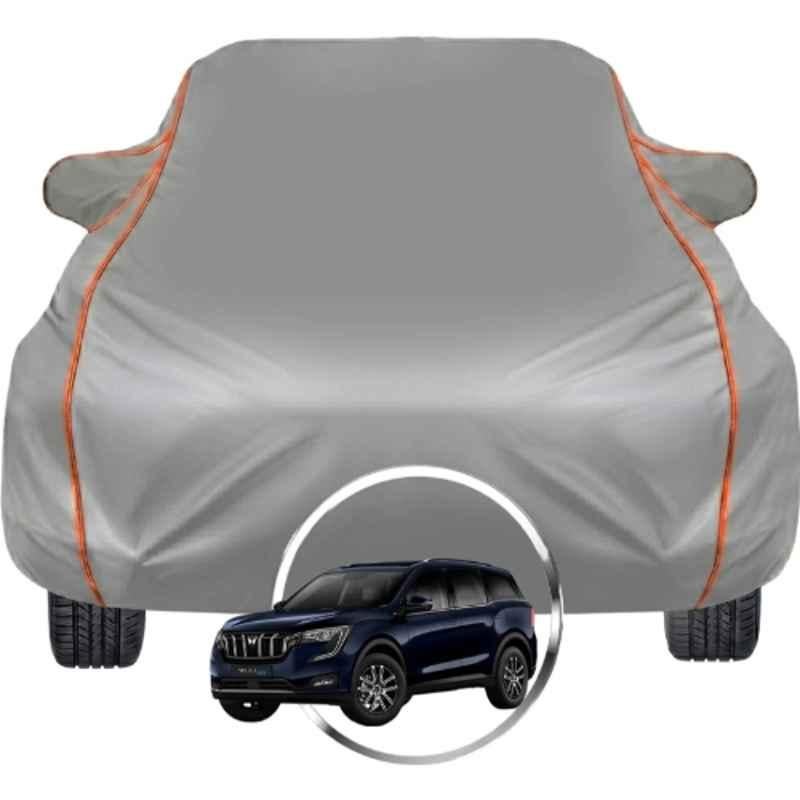 Allextreme Polyester Grey Car Cover with Triple Stitched Reflective Piping for Mahindra XUV 700 & 7XO Fits All Model & Year, MAH-XUV-BLK