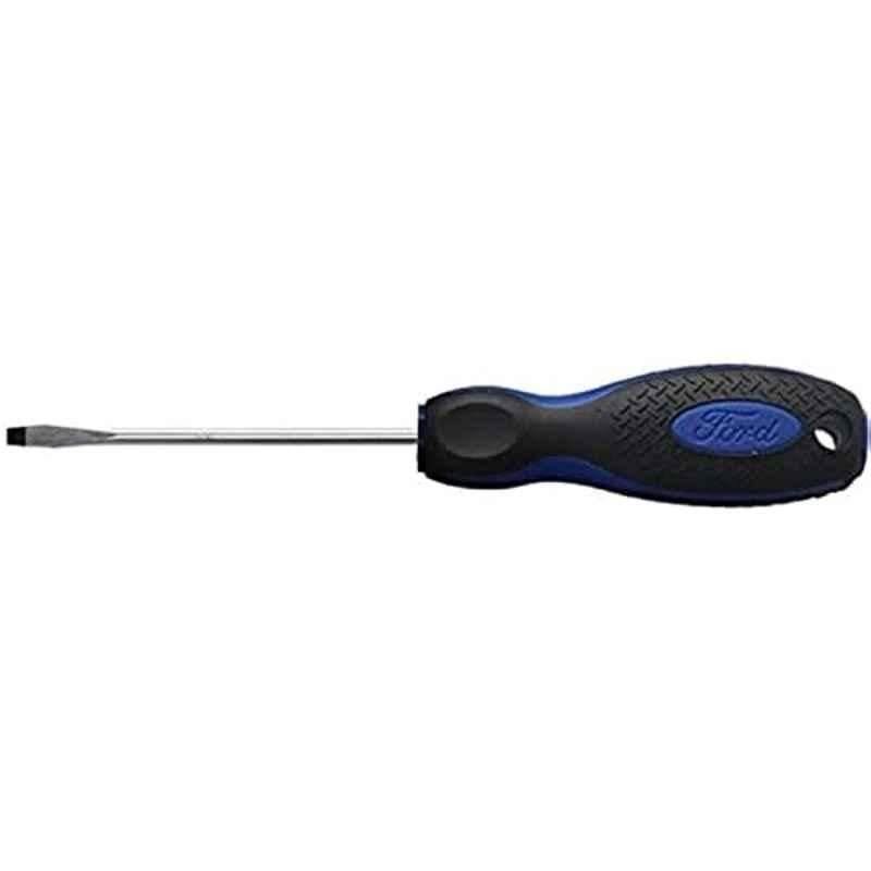 Ford SL4x100mm S2 Steel Slotted Screwdriver with Rubber Grip Handle, FHT-C-0013
