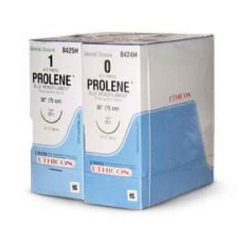 Ethicon NW817 Prolene 6-0 Blue Monofilament Suture, Size: 70 cm (Pack of 12)