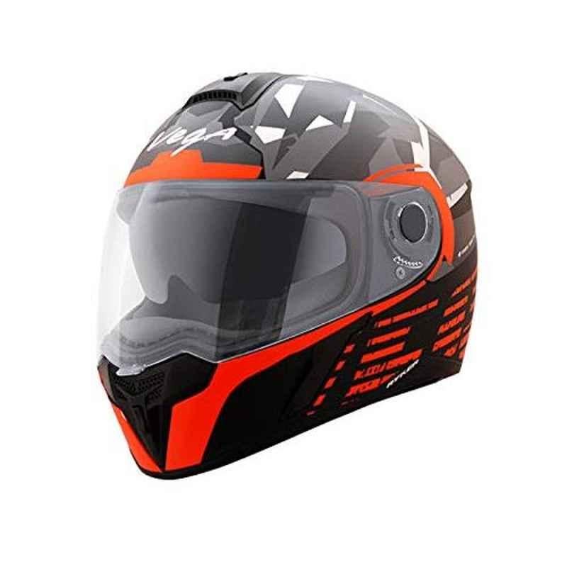 Vega Dull Black & Orange Ryker D/V Camo Full Face Helmet