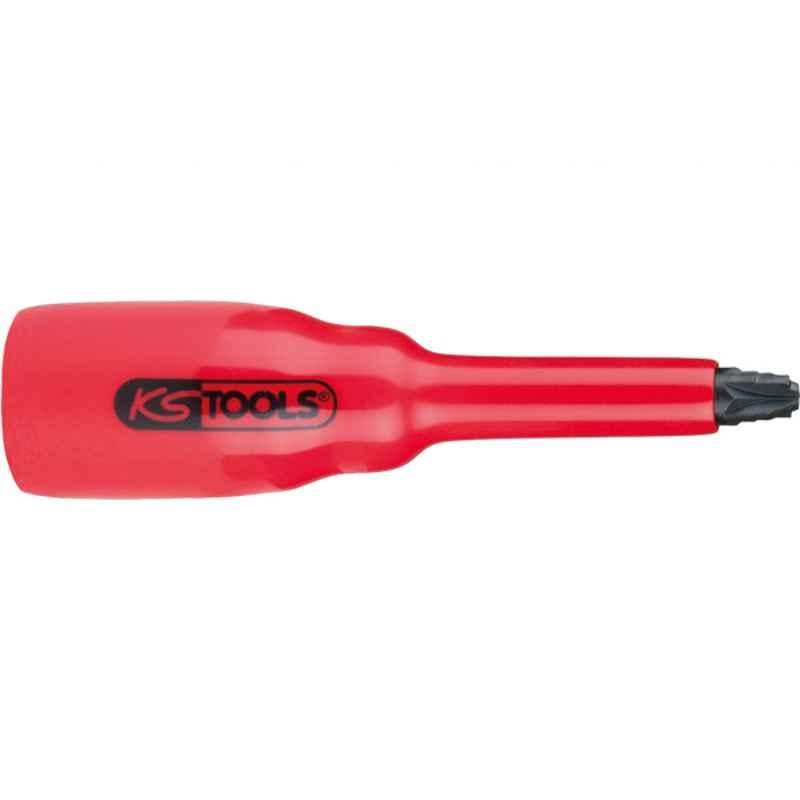 KS Tools PZ3 CrV Steel Insulated Bit Socket for PZ Screws, 117.1741