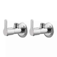 Fastgear Marc Stainless Steel Silver Chrome Finish Angle Valve, FG937 (Pack of 2)