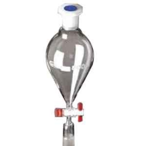 Glassco 100ml Boro 3.3 Glass Pear Shape Separating Funnel with PTFE Stopcock, 164.210.05