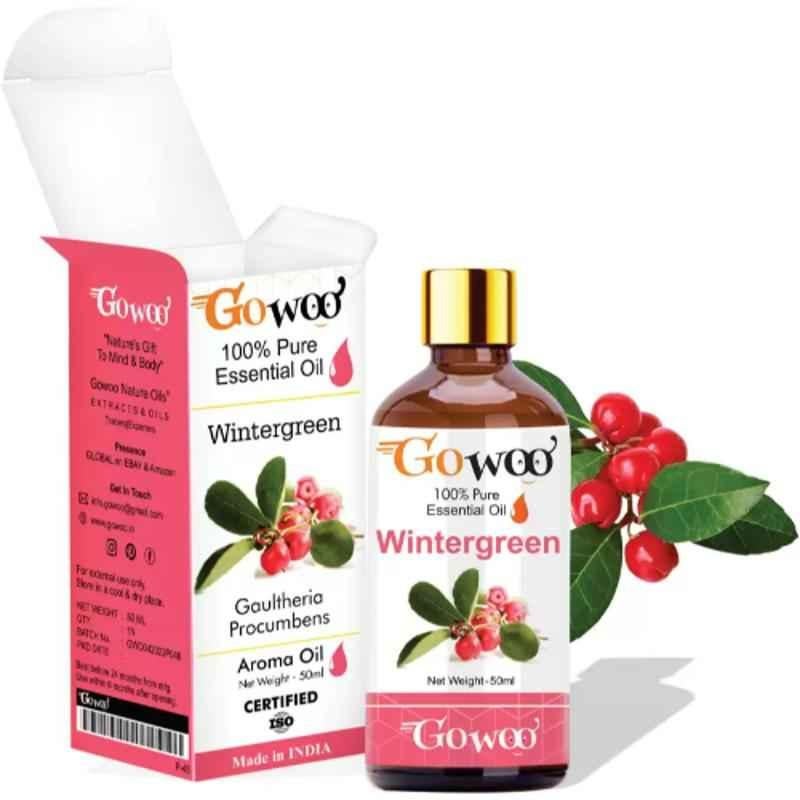 GoWoo 50ml Wintergreen Oil Pure Virgin for Skin Care & Hair Treatment, GoWoo-P-155