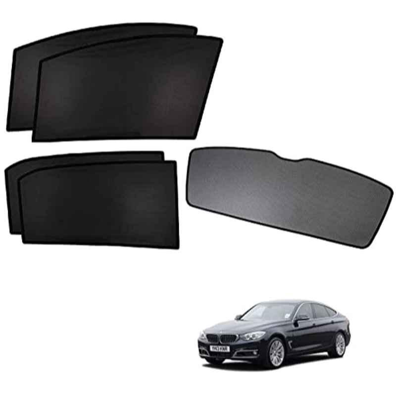 Kozdiko 5 Pcs Polyester Black Non Magnetic Window & Rear Sun Shades Set for BMW 3GT Series