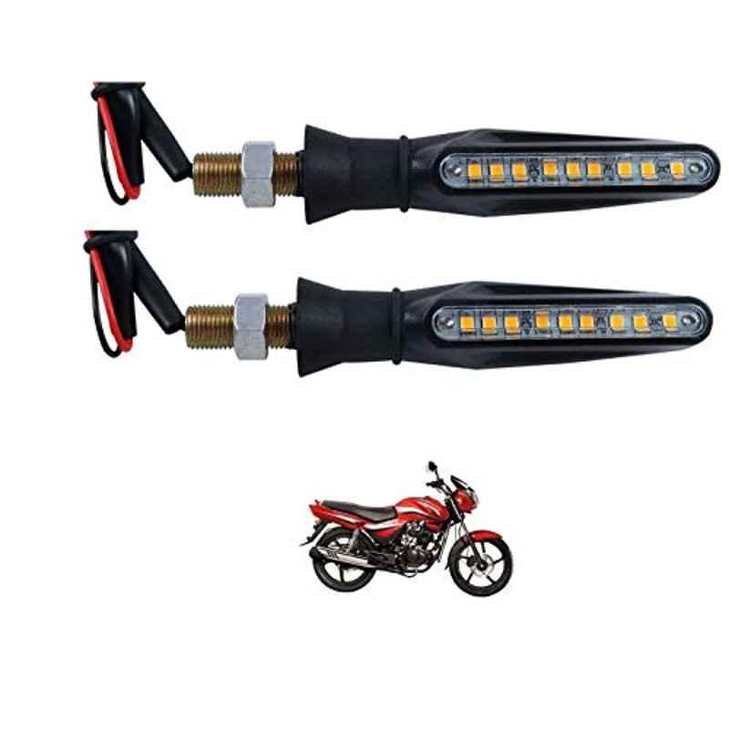 Kozdiko 4 Pcs Plastic Front & Rear Side Sleek Yellow Bike Indicator Set for Hero Achiever