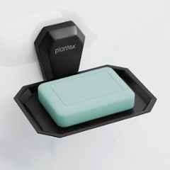 Plantex Soap Holder for Bathroom/304 Grade Stainless Steel Soap Case/Single Soap Dish/Soap Stand/Bathroom Accessories PMB-2403, Z-Black
