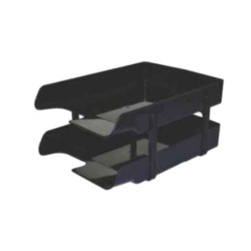 Omega 2 Pcs Black Letra Office Tray Set, 1757/B