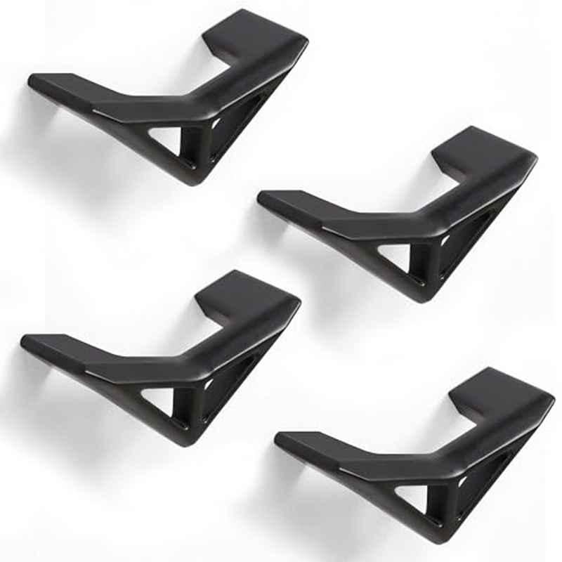 Plantex Knobs for Drawers/Drawer Knobs/Triangle Pull-Push Knobs for Kitchen/Bedroom Drawer (Pack of 4) Black