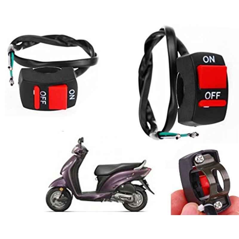 Auto Pearl 7/8 inch 12V Bike Fog Light Handle Bar Switch for Honda Activa i