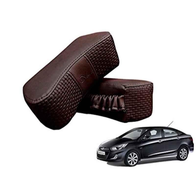 Kozdiko 2 Pcs Memory Foam Cola Neck Rest Cushion Pillow Set for Hyundai Verna Fluidic