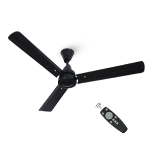 Kemajuan Synapse 32W 350rpm 5 Star Matt Black BLDC Ceiling Fan with Remote & 2 Years Warranty, KFN01SY, Sweep: 1200mm