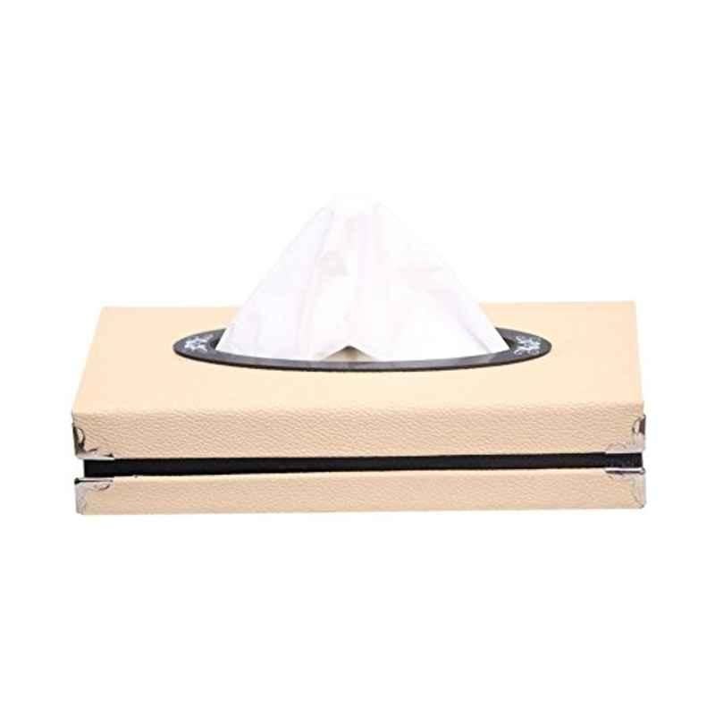 Kozdiko Leatherette Beige Tissue Paper Dispenser Box with 200 Sheets (100 Pulls) for Mercedes Benz AMG-GT