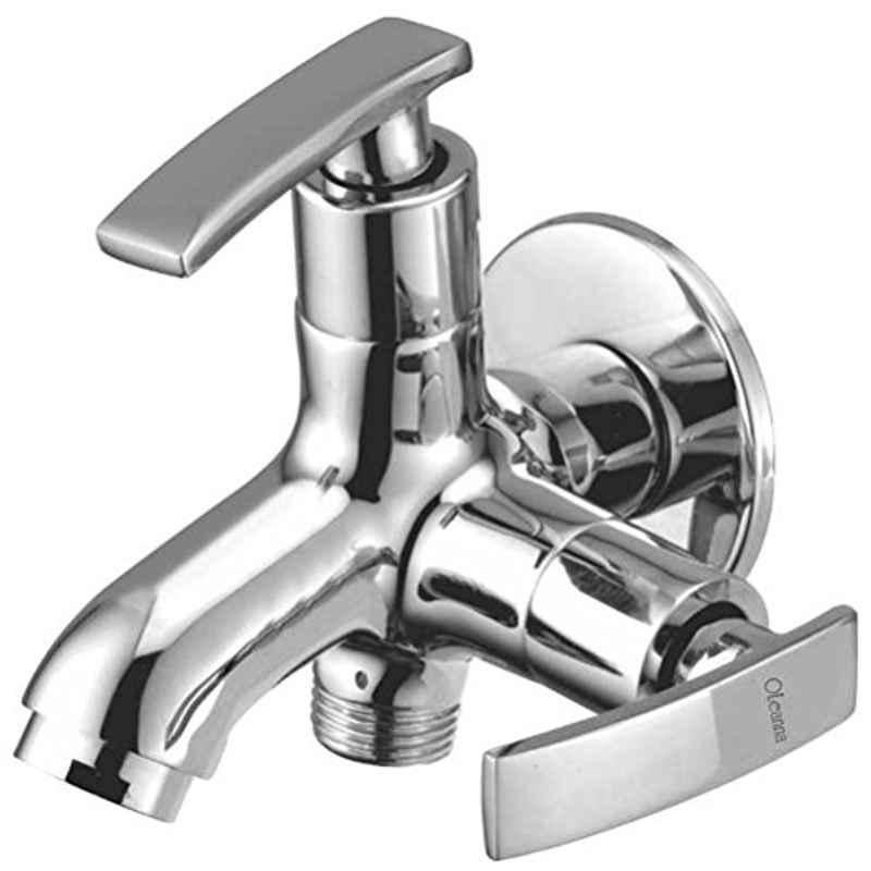Oleanna Desire Brass Silver Chrome Finish 2 in 1 Angle Valve with Foam Flow Aerator