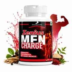 Zenius India 60 Pcs Men Charge Capsule with Ashwagandha, Akarkara, Safed Musli & Kali Tulsi Beej for Supports Muscle Growth, Enhances Performance & Endurance