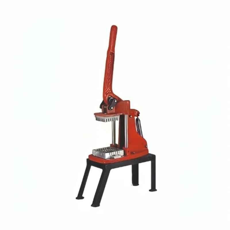 Khushi Udyog Stainless Steel Red & Black French Fries Cutter with Stand