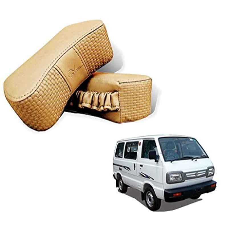 Kozdiko 2 Pcs Memory Foam Beige Neck Rest Cushion Pillow Set for Maruti Omni, Koz-5121