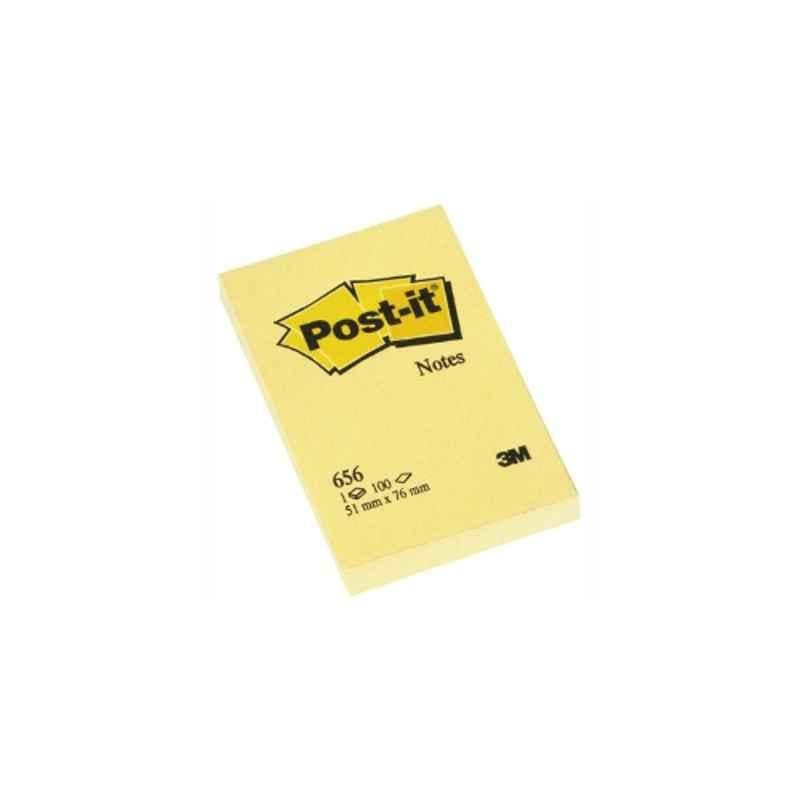 3M Post-it 656 2x3inch Canary Yellow Note Pad
