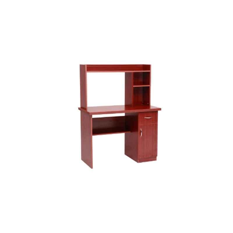 Jharfurn 160x138x50cm Engineered Wood Mohogany Study Table, JHARST02019