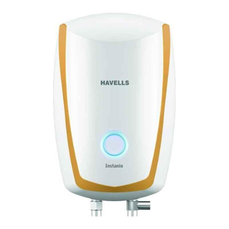 Havells Instanio 3L 3000W White & Musturd Instant Water Heater, GHWAIAPWH003