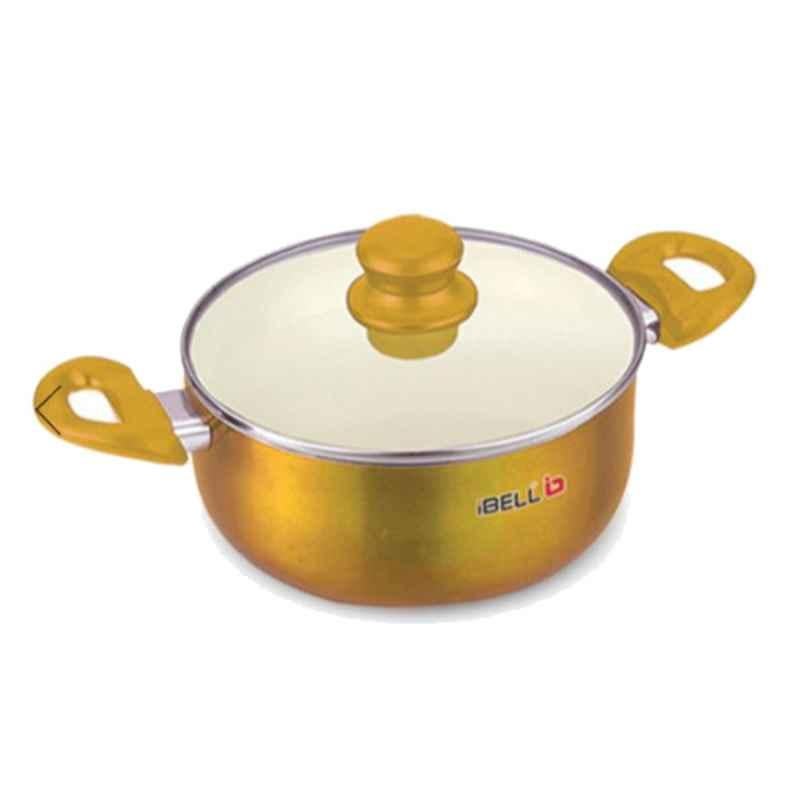 ibell 5L Ceramic Casserole with Glass Lid, Induction & Gas Compatible, CS26C