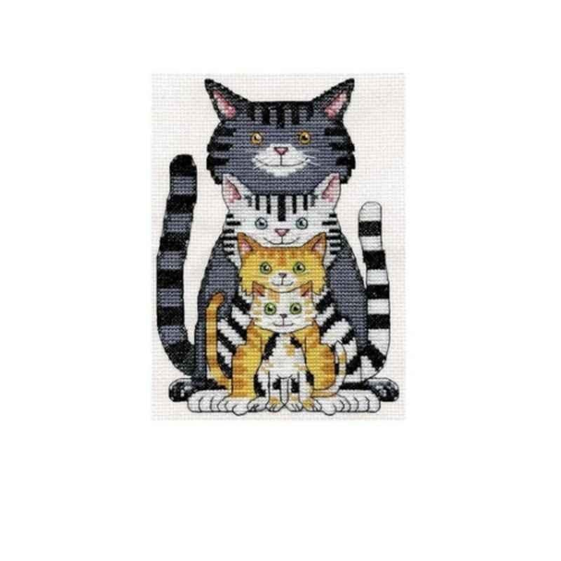 Design Works Counted Cross Stitch Cat Family