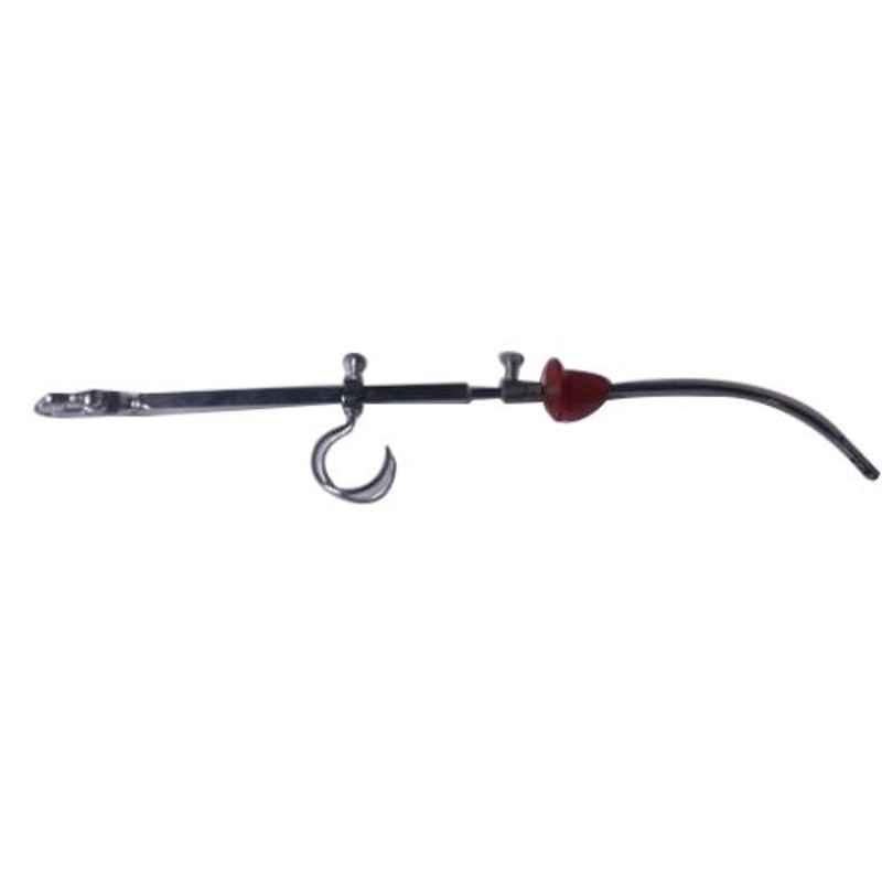 CR Exim 65-130g Polished Finish Stainless Steel H.S.G Cannula with Rubber Guard for Hospital