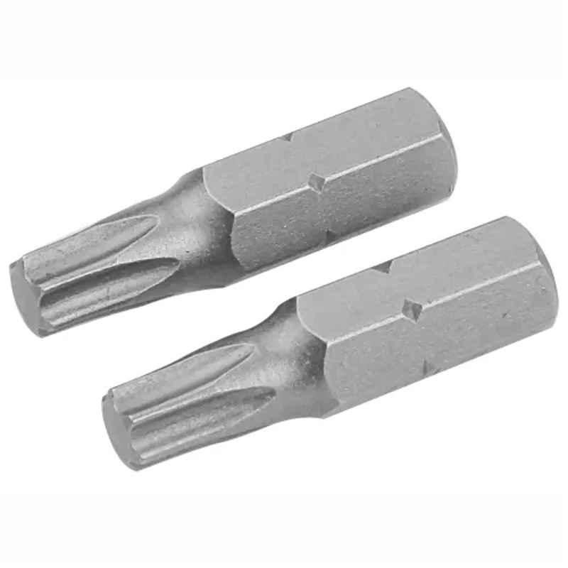Tolsen 2 Pcs T20x25mm S2 Steel Screwdriver Bits Set, 20223