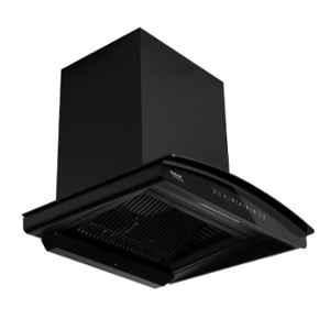 Hindware Nadia BLK Auto Clean 60 Black Filterless Kitchen Chimney with Motion Sensor, 517251, Size: 60 cm