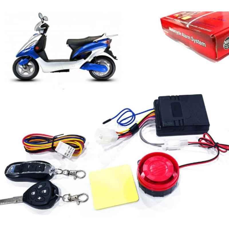 Auto Pearl 12V Black Two-Way Anti Theft Motorcycle Alarm Kit with 2 Pcs Remote for Max
