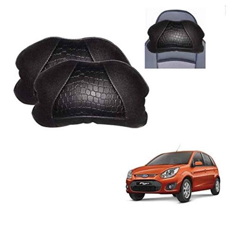 Kozdiko 2 Pcs Black Neck Rest Cushion Pillow Set for Ford Old Figo (2009-2014)
