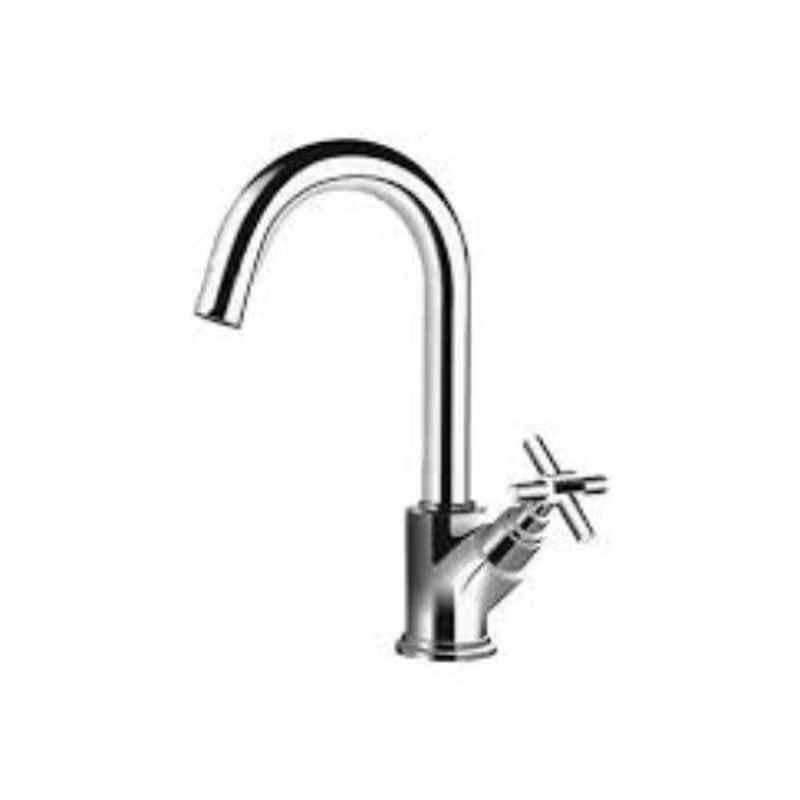 Hindware Axxis Chrome Brass Sink Cock with Normal Swivel Spout, F120025
