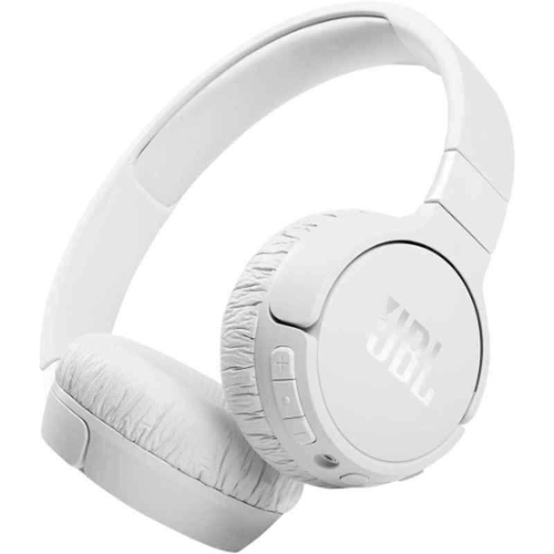JBL 55hrs White Wireless Active Noise Cancelation Bluetooth Headphone, JBL-TUNE-660NC-WHITE