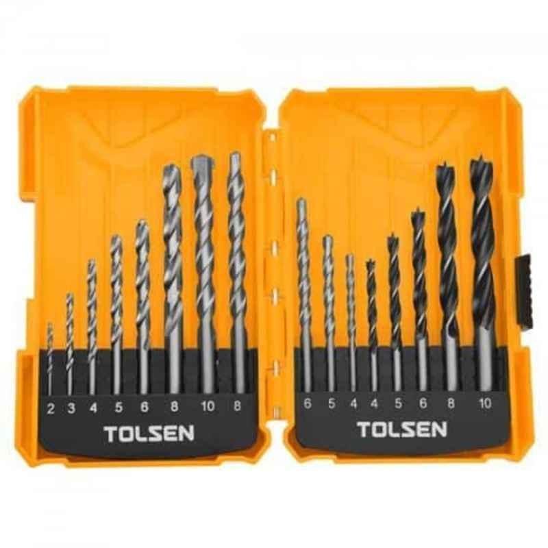 Tolsen 16 Pcs Drill Bits Set, 75628