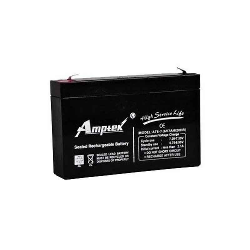 Amptek 6V 4.5Ah Rechargeable Sealed Lead Acid Battery : :  Electronics