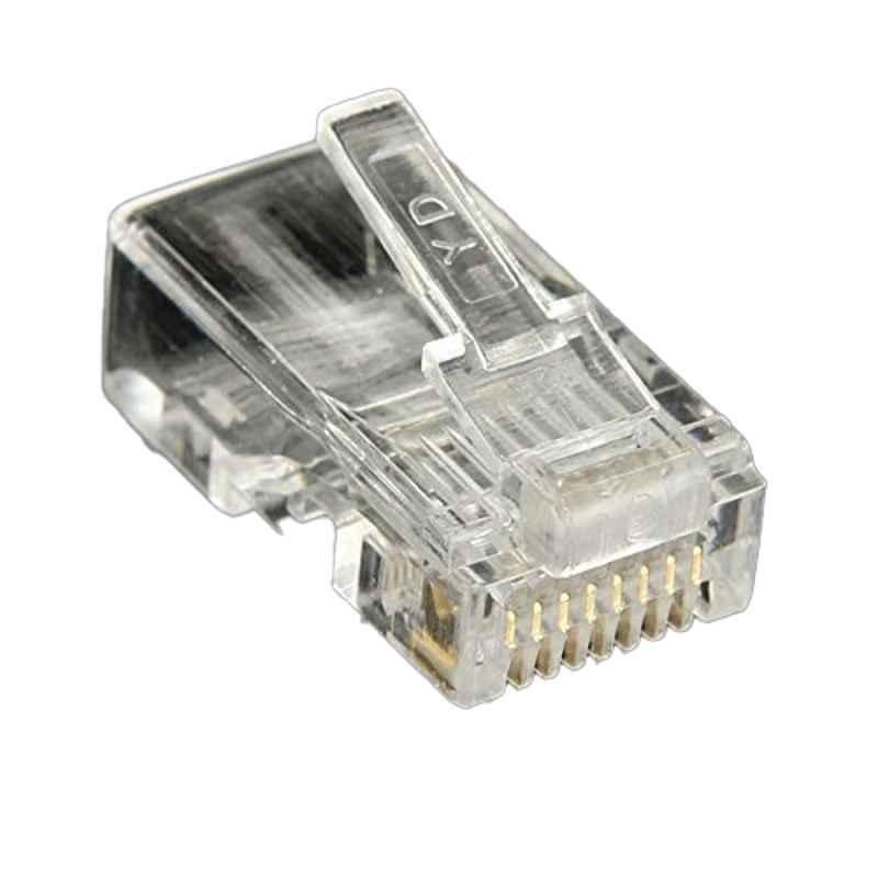 RJ45 8 Pin Network Cable Head Connector Modular Plug (Pack of 100)