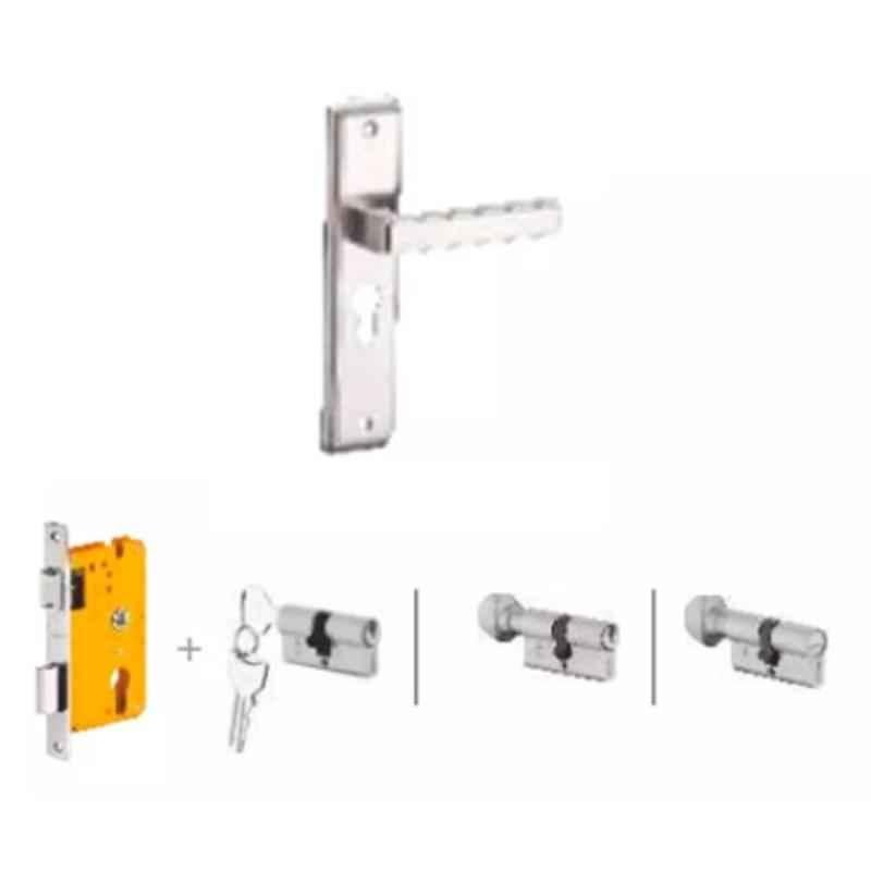 Dorset Kaira HL KAI 8 inch Stainless Steel Lock Set with Knob & 60mm Key Cylinder (Pack of 2)
