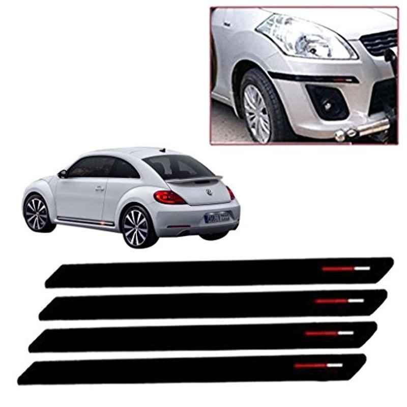 Kozdiko 4 Pcs Black & Red Bumper Protector Set for Volkswagen Beetle