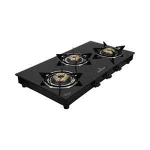 Good Flame Kwid 3 Burners Manual Ignition Glass Gas Stove, GF0072