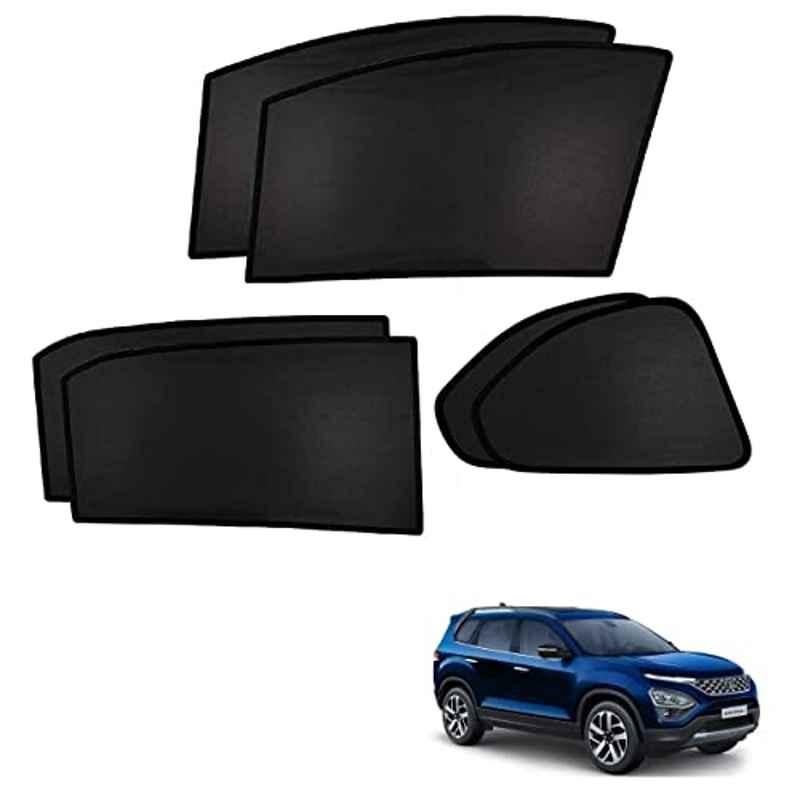 Kozdiko 6 Pcs Custom Fit Non Magnetic Curtains Mesh Car Sun Shade Set for Tata Safari 2021-Present