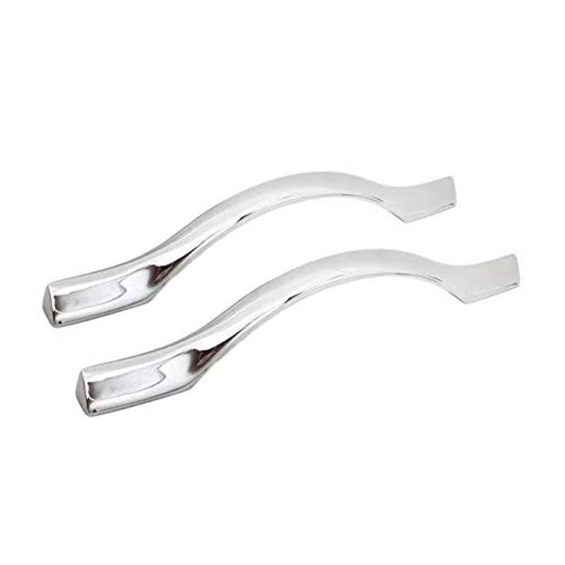 Aquieen 96mm Malleable Chrome Silver Wardrobe Cabinet Pull Handle, KL-701-96-CP (Pack of 2)