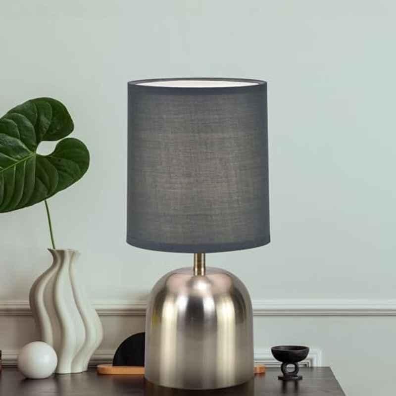 Magik Silver Shot 5W Metal Nickel & Warm Grey Table Lamp & 1.3m Cord, TDSS000NOG8004