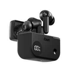 Foxin FoxBuds F1 ANC Shadow Black True Wireless Bluetooth Earbuds with 50hrs Playtime, Low Latency, Digital Display, Dual Pairing & Quad Mic ENC