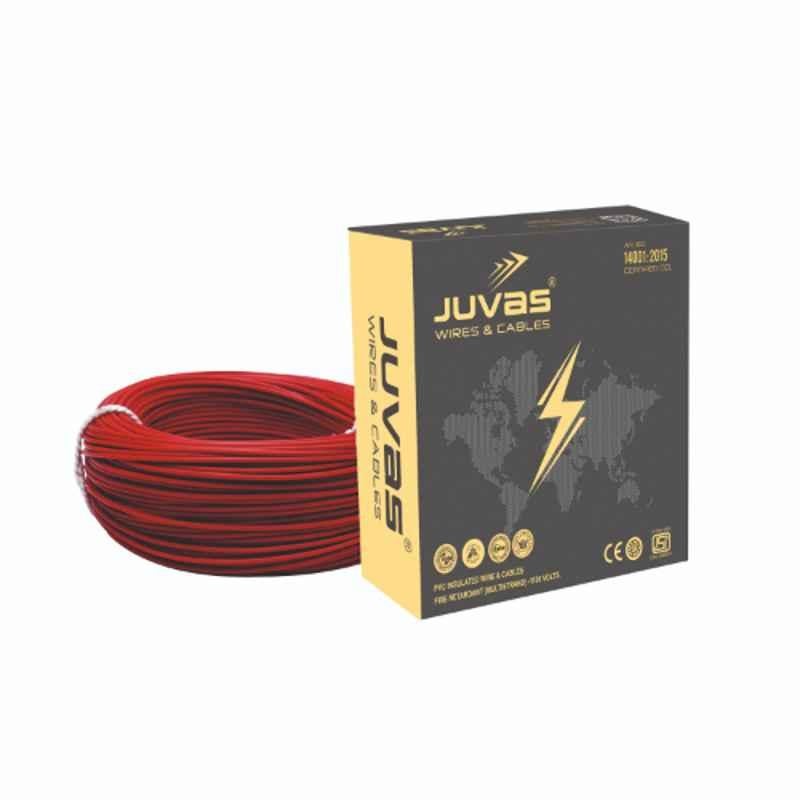 JUVAS 1.5 Sqmm 90m Red FR PVC Insulated Multistrand Copper Wire