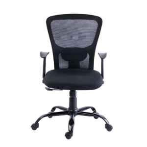 Bluebell Golf Ergonomic Med Back Black Revolving Chair, BBVS02-EC01