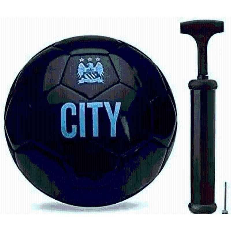 Sliva Rubber Standard Black Football with Pump, Size: 5
